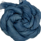 разреженный шелк ручного крашения - джинс (3 метра) ширина 90 см