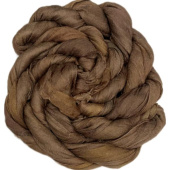 разреженный шелк ручного крашения - орех (3 метра) ширина 90 см